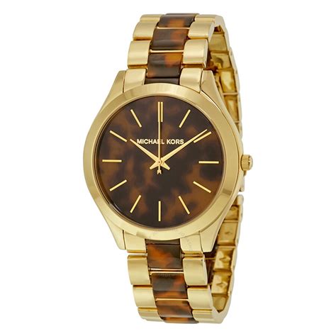 michael kors tortoise rectangle watch|Michael Kors mk4284.